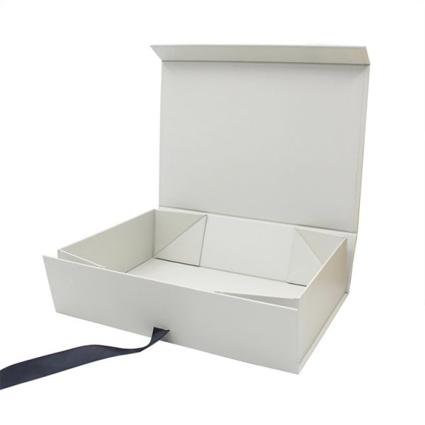 Custom folding box white magnetic collapsible rigid box (1)