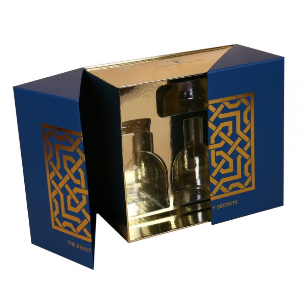 Gift box with double doors luxury two doors rigid box