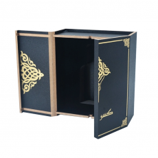 Double door gift box with silk lining for wine packaging