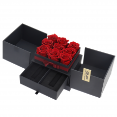 Double door rigid boxes luxury flower box