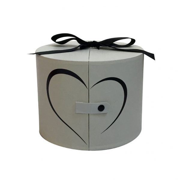 lovely round gift box with ribbon bow